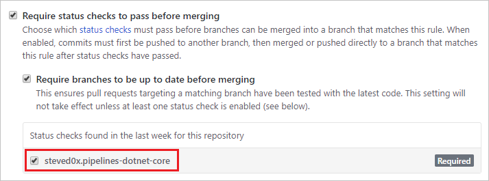 vérification de l’état du pipeline GitHub
