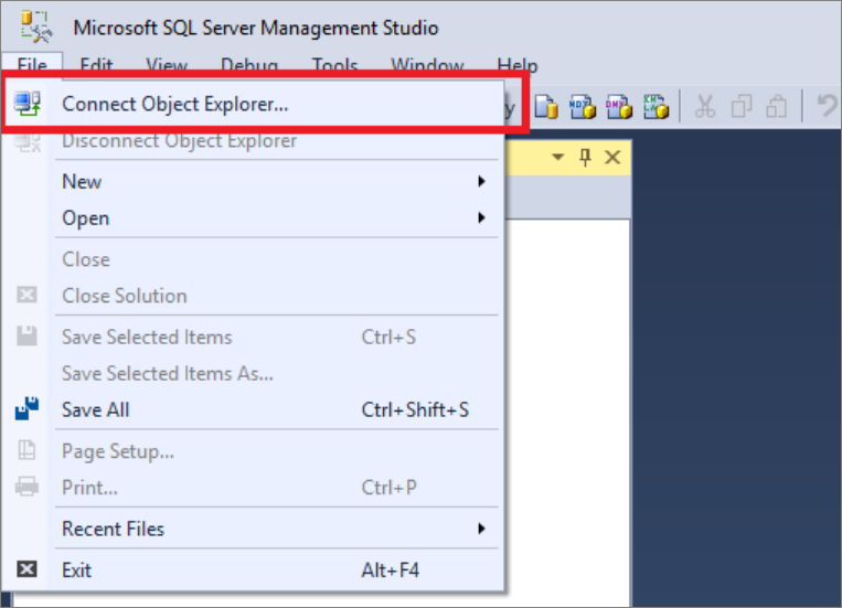 Explorateur d’objets SQL Server