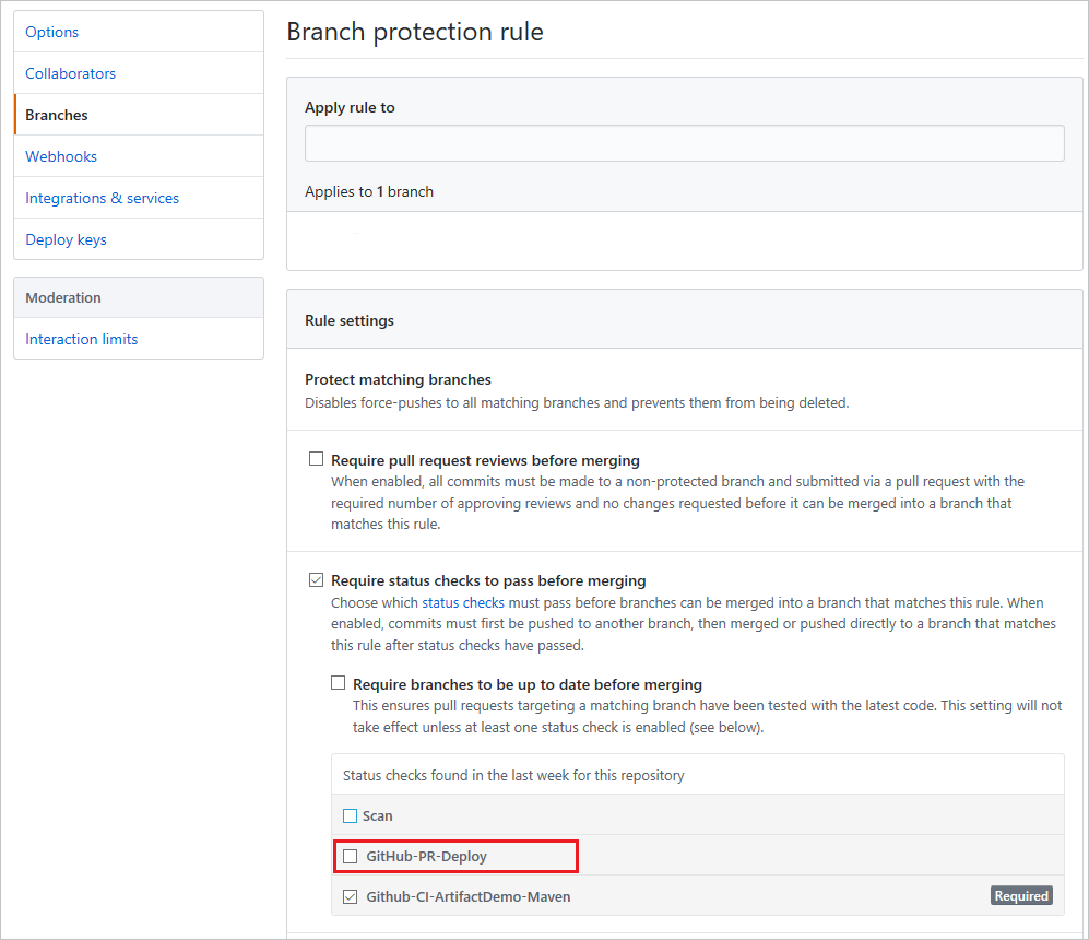Capture d’écran montrant comment activer les vérifications d’état.