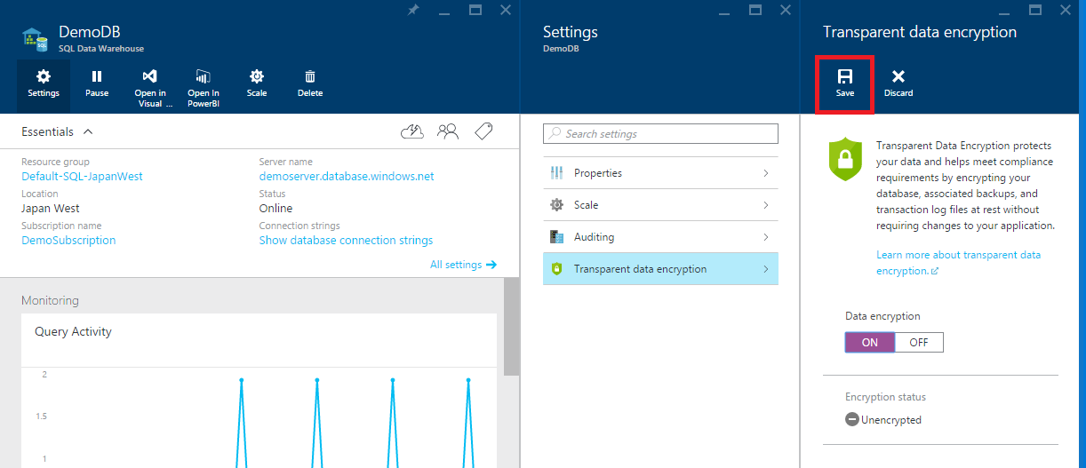 paramètres du portail