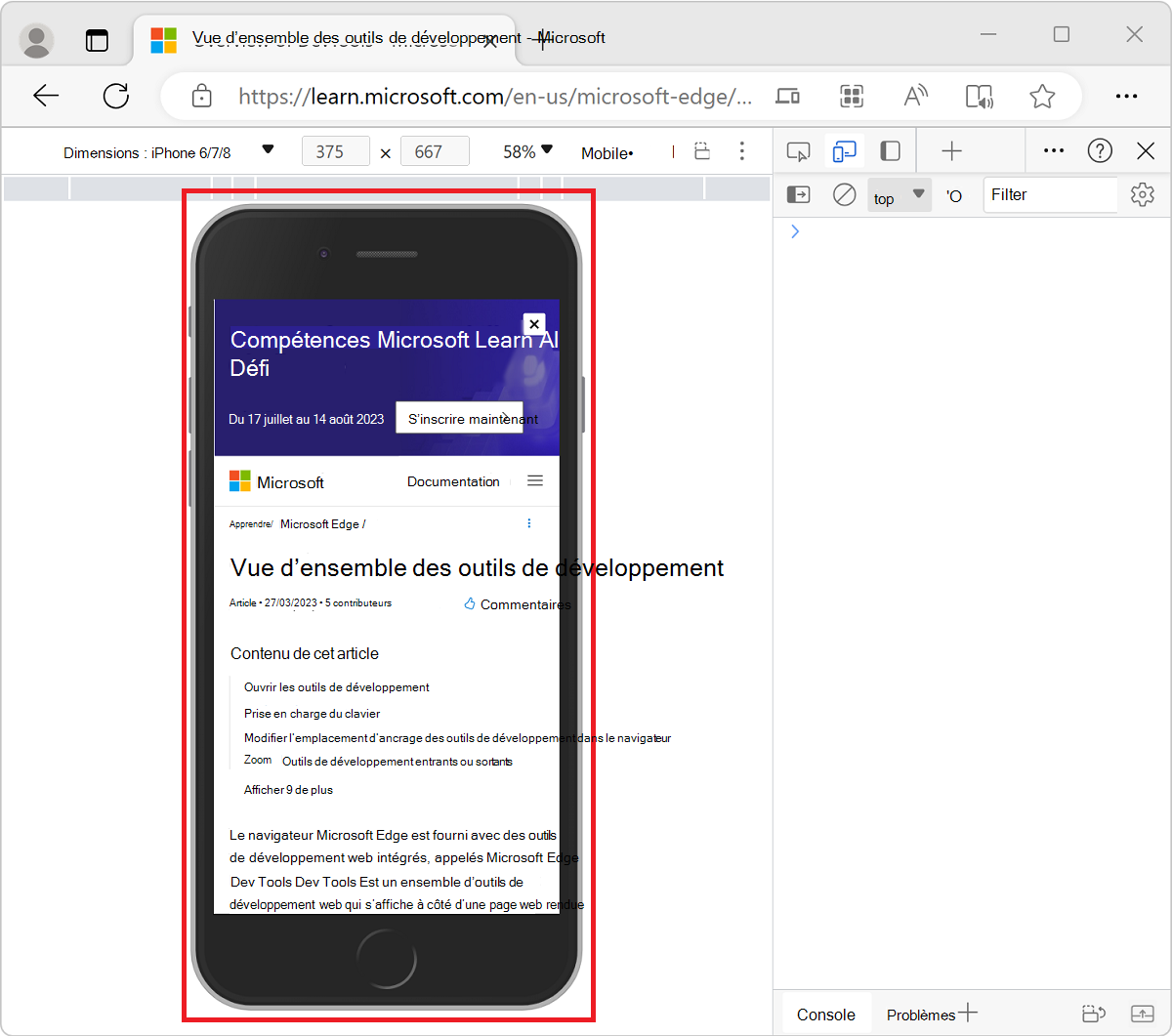 Le cadre de l’appareil pour l’iPhone 6