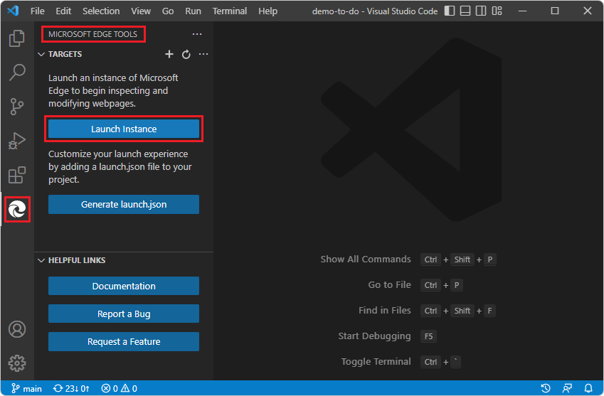 Extension Microsoft Edge DevTools for Visual Studio Code