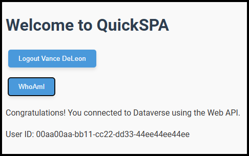 Exécution du démarrage rapide terminée