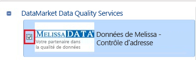 Sélectionner Melissa Data – Contrôle d'adresse