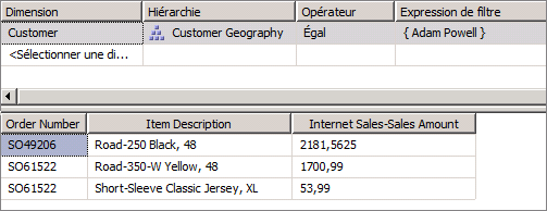 Dimensionnement de Internet Sales-Sales Amount