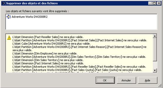 Supprimer des objets (boîte de dialogue)