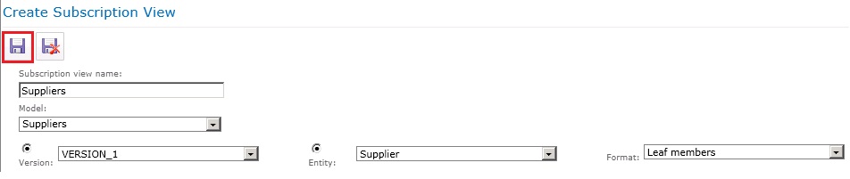 Bouton Enregistrer la Vue de l'Abonnement