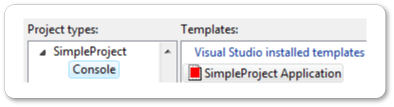Nœud de console Projet simple