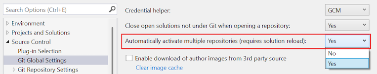 Capture d’écran de l’option « Activer automatiquement plusieurs référentiels » dans la boîte de dialogue Options.