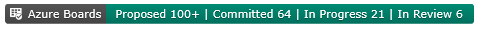 Screenshot che mostra il badge renderizzato.