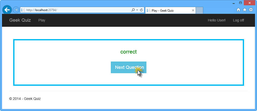 Richiesta della prossima domanda