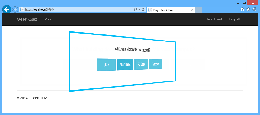 Rispondere a una domanda con l'effetto flip