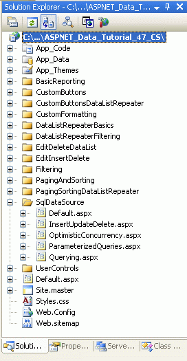 Aggiungere le pagine di ASP.NET per le esercitazioni SqlDataSource-Related