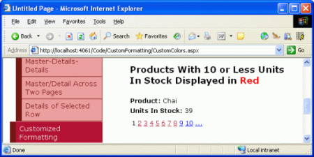 Per i prodotti con unità sufficientemente grandi in magazzino, non viene applicata alcuna formattazione personalizzata