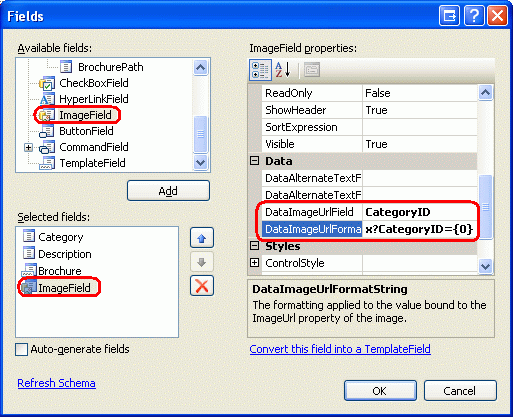 Aggiungere un oggetto ImageField alla GridView