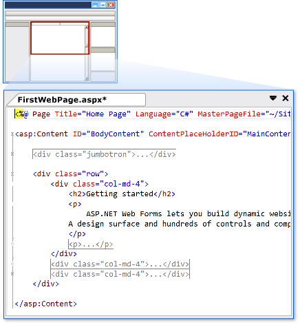 Visualizzazione Origine