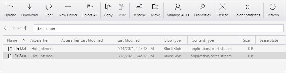 Scan file usando Azure Storage Explorer