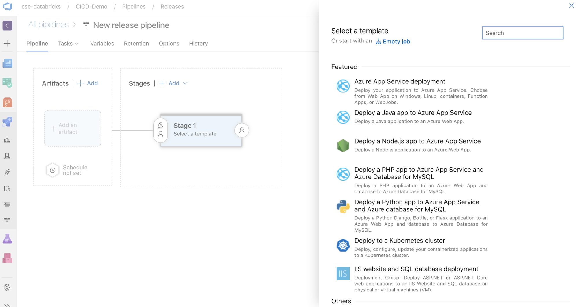 Pipeline di versione 1 di Azure DevOps
