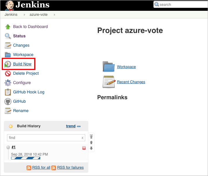 Compilazione di test di Jenkins