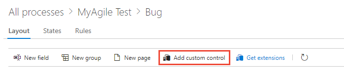 Screenshot del processo ereditato, del WIT e dell'aggiunta di una sequenza di controllo personalizzata.
