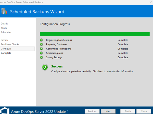 Screenshot mostra che tutti i controlli hanno avuto esito positivo.