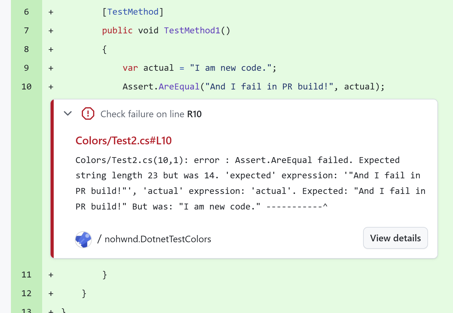 Errore nella visualizzazione dei file della richiesta pull GitHub
