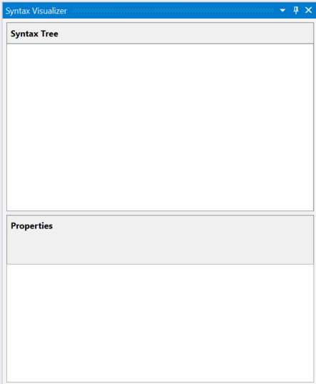 Finestra dello strumento Visualizzatore di sintassi