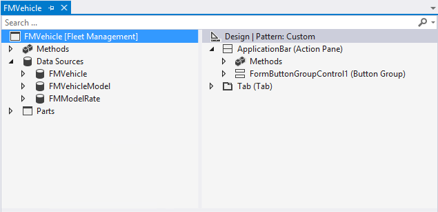 Screenshot of the element designer for a form element.