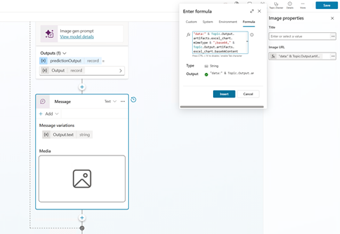 Screenshot della formula per il rendering delle immagini.