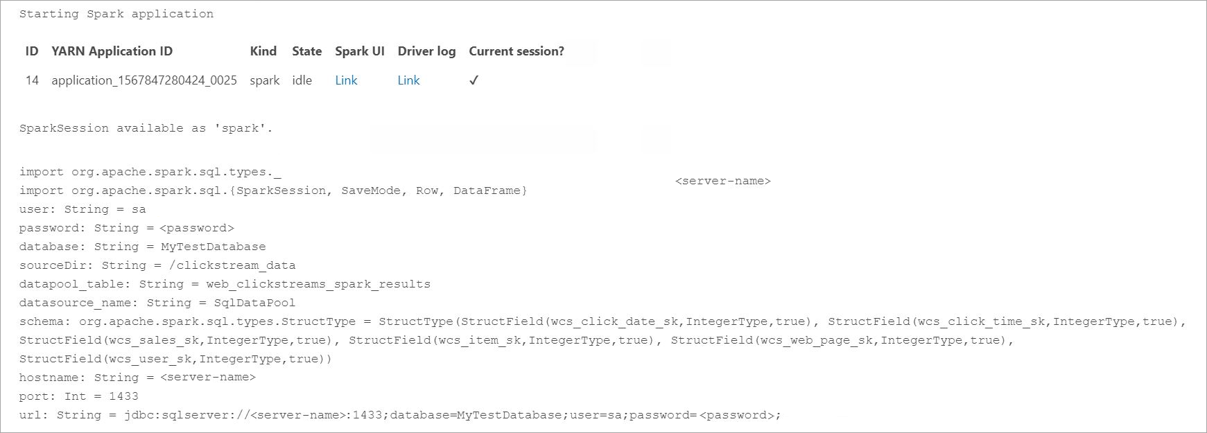Dettagli dell'esecuzione Spark