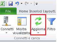 Excel - Pulsante Aggiorna nella scheda Dati master