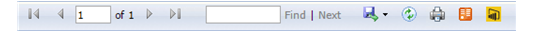 Screenshot della barra degli strumenti del report.