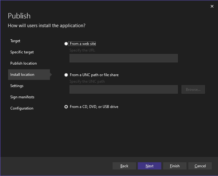 Specificare il percorso della cartella