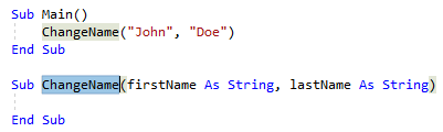Screenshot del codice evidenziato Visual Basic.