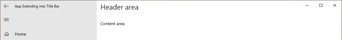 Estensione dell'app nella barra del titolo senza spaziatura interna aggiuntiva