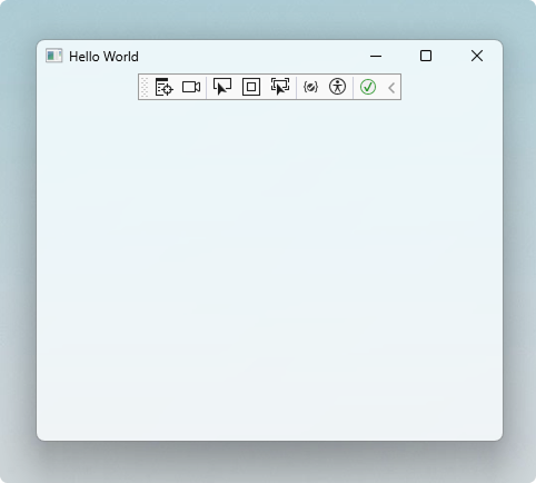 Progetto Hello World compilato e in esecuzione