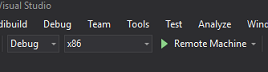 Screenshot che mostra come distribuire la soluzione da Visual Studio.