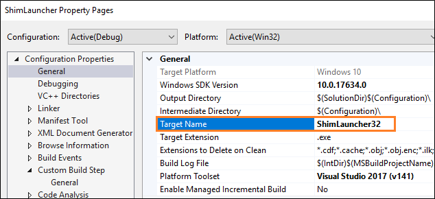 Informazioni di riferimento sul launcher PSF
