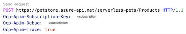 Visual Studio Code에서 테스트 요청을 보내는 스크린샷
