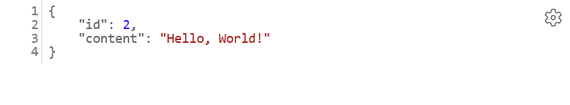 Azure App Service에서 실행되는 Spring Boot Hello World 웹앱의 스크린샷.