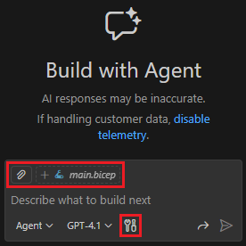 Visual Studio Code 채팅 창의 스크린샷.