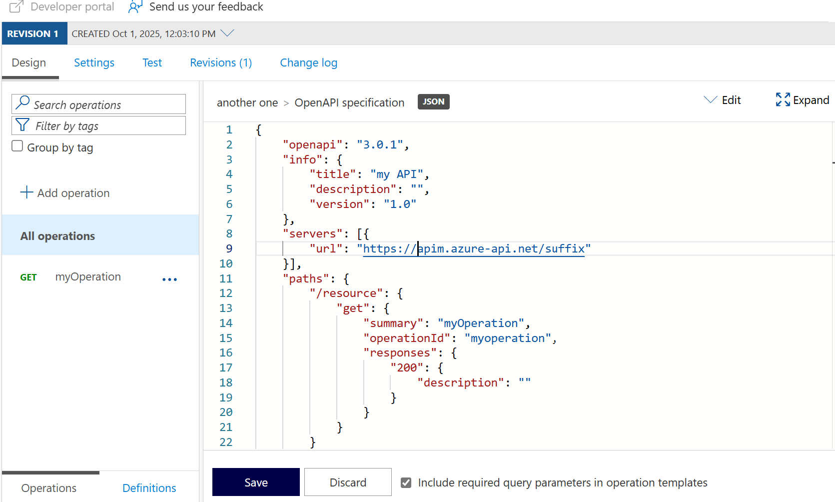 API의 swagger를 보여 주는 스크린샷