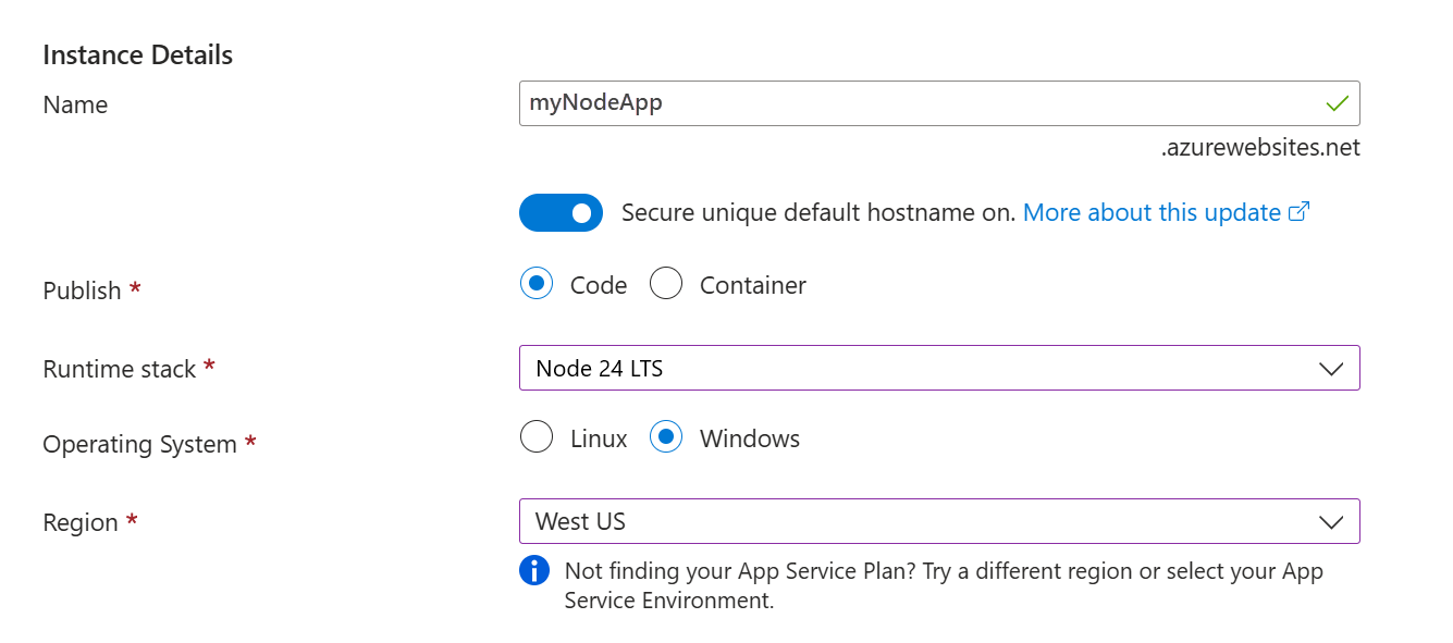 인스턴스 세부 정보 섹션의 스크린샷.