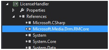 Microsoft.Media.Drm.RMCore 참조