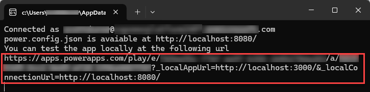 Client library for code apps console with app URL and status