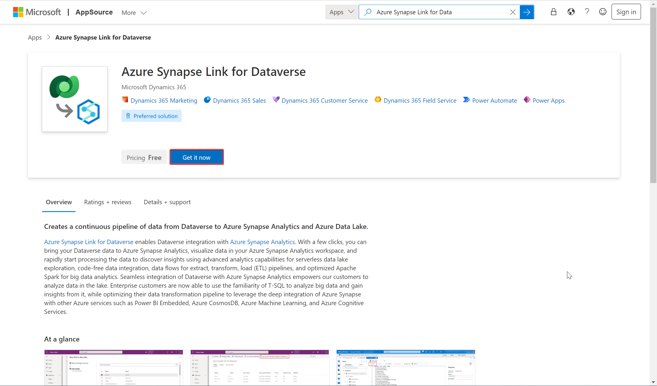 Dataverse용 Azure Synapse Link 솔루션
