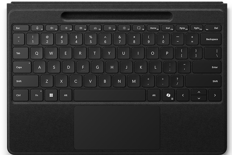 Surface Pro Flex 키보드의 스크린샷