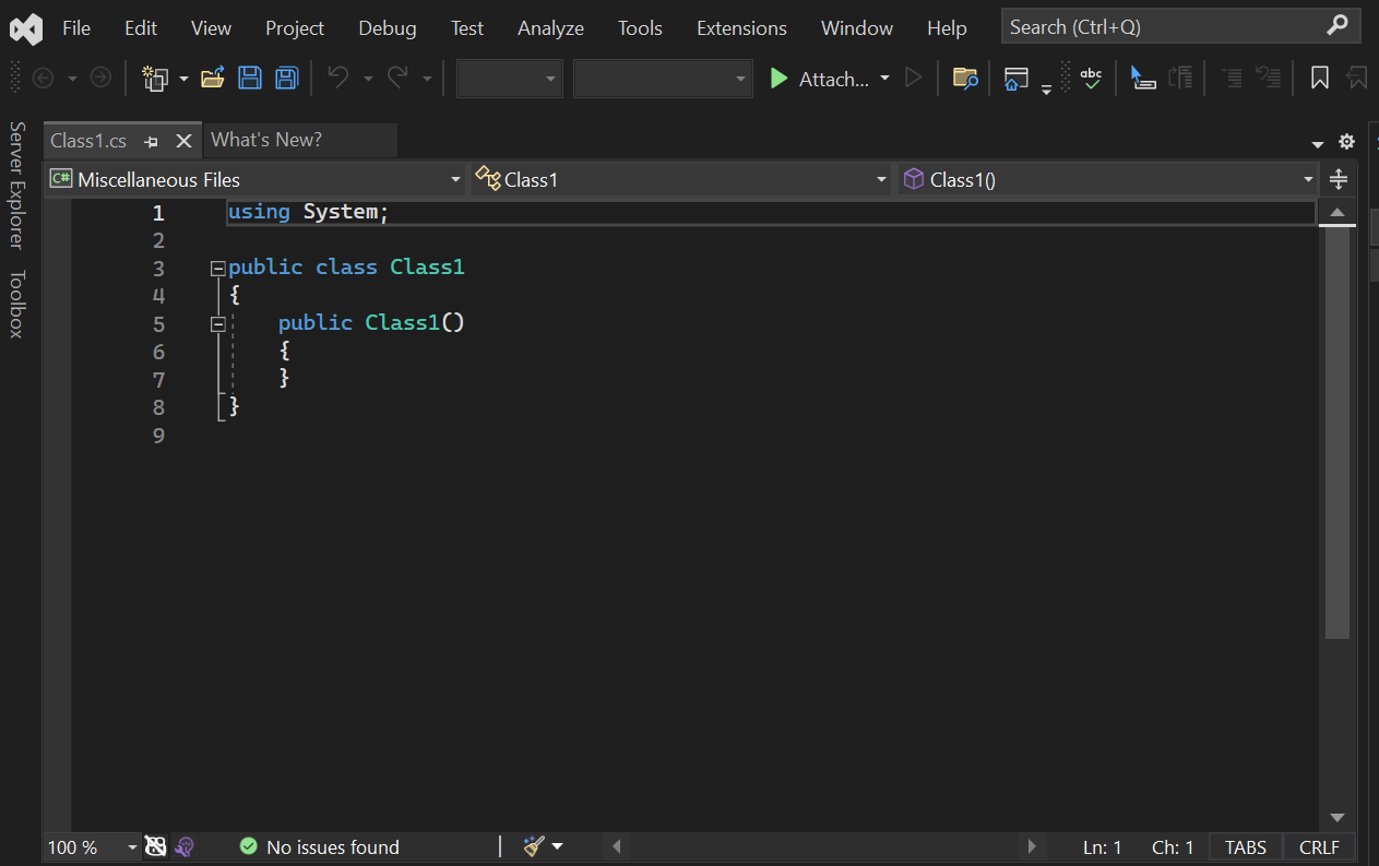 Visual Studio 2022의 C# 코드 파일 스크린샷