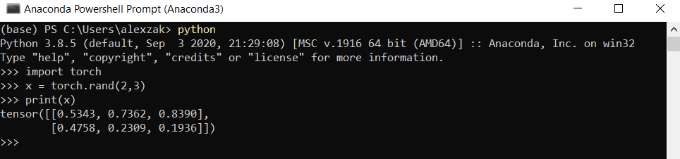 Pytorch 기능 확인