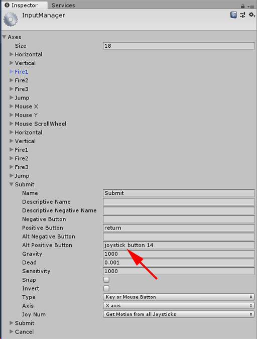 Unity InputManager